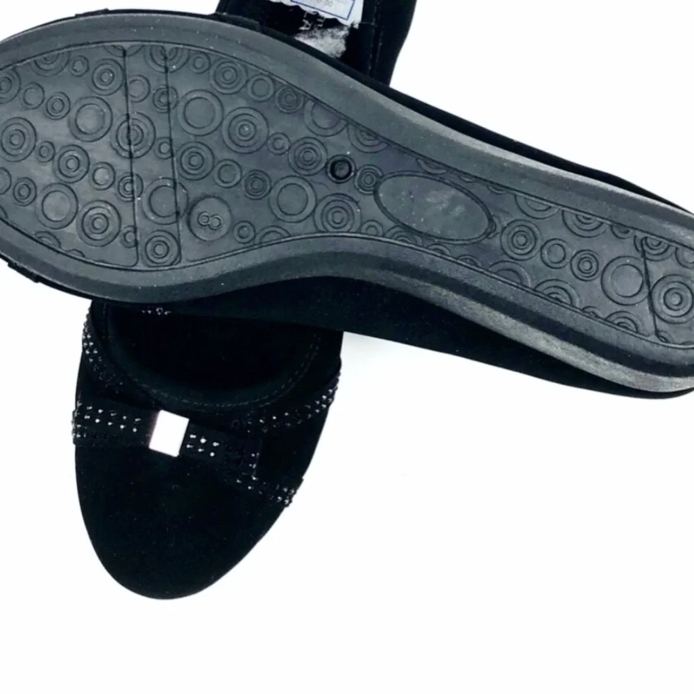 Chinese Laundry Womans Black Faux Suede Loafer 8M